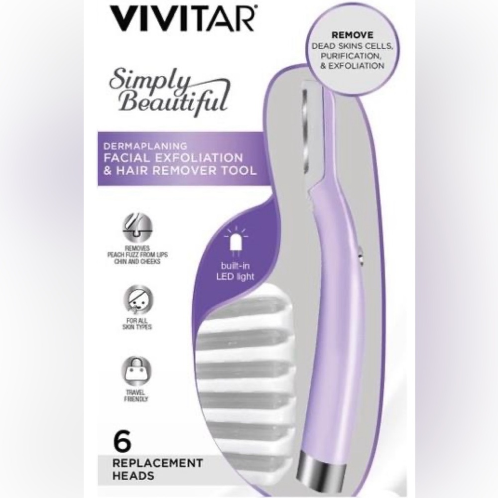 Vivitar Purple Skincare Tool for Facial Hair Removal